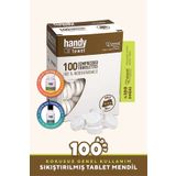 HandyTowel Bebek & Genel Kullanıma %100 Doğal Sıkıştırılmış Tablet Mendil 100 Adet