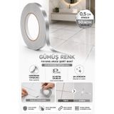 Hane Dostu 0,5 Cm 50 Metre Gümüş Fayans Arası Şerit Bant Kendinden Yapışkanlı Dekoratif Derz Çizgi Bandı