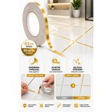 Hane Dostu 0,5 Cm x 50 Metre Gold Fayans Arası Şerit Bant Kendinden Yapışkanlı Dekoratif Derz Çıtası