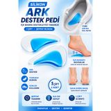 Hane Dostu 1 Çift Silikon Ayak Ark Destek Pedi İçe Basma Destekleyici Jel Tabanlık