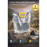 Hane Dostu 1 Litre Dayanıklı Katlanabilir Su Saklama Çantası – BPA’sız İçecek Torbası Kamp ve Outdoor Kullanım