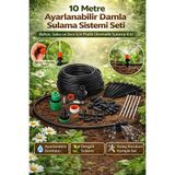 Hane Dostu 10 Metre Ayarlanabilir Damla Sulama Sistemi Seti – Bahçe, Saksı ve Sera İçin Otomatik Sulama Kiti