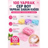Hane Dostu 100 Yaprak Cep Boy Yaprak Sabun Kağıdı Taşınabilir Tek Kullanımlık Mini El Temizleme Sabunu