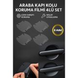 Hane Dostu 2 Set 8 Adet Araba Kapı Kolu Koruyucu Şeffaf Film – Çizik Önleyici Koruma Bandı