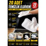 Hane Dostu 20 Adet Çok Amaçlı Temizlik Eldiveni Toz Alma Bezi Mikrofiber Toz Alıcı Temizlik Eldiveni