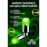 Hane Dostu 4 Adet Işıklı Hareket Halinde Işık Saçan Araba Motorsiklet Bisiklet Sibop Kapağı