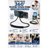 Hane Dostu Boyuna Asılan 360° Dönebilen Telefon Tutucu Stand Esnek Eller Serbest Telefon Askısı