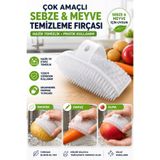 Hane Dostu Çok Amaçlı Silikon Sebze Meyve Temizleme Fırçası Patates Havuç Elma Yıkama Temizleme Aparatı