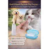 Hane Dostu Kedi Köpek Parmak Diş Fırçası – Evcil Hayvanlar İçin Yumuşak Silikon Ağız Bakım Fırçası