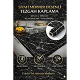 Hane Dostu Mermer Desenli Yapışkanlı Tezgah Folyosu 3 Metre x 60 cm – Suya Dayanıklı PVC Kaplama