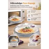 Hane Dostu Mikrodalga Fırın Kapağı Sızdırmaz Gıda Koruyucu Kapak Ayarlanabilir Buhar Ventilli Isıtma Kapağı