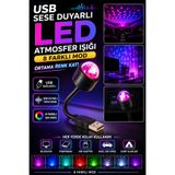 Hane Dostu USB Sese Duyarlı 8 Modlu RGB LED Atmosfer Işığı Araç İçi Ambiyans Aydınlatma Disko Lambası USB Işık