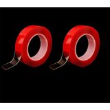 Hane216 2 Adet Çift Taraflı Bant Şeffaf Silikon Bant Iz Bırakmaz Su Geçirmez Bant 18 mm x 2 Metre