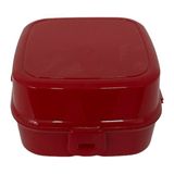 Hane216 2 Katlı 4 Bölmeli Mavi Premium Kiddy Lunch Box - Premium 3 1 Beslenme Çantası - Yemek Saklama Kabı - Kırmızı