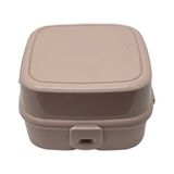 Hane216 2 Katlı 4 Bölmeli Mavi Premium Kiddy Lunch Box - Premium 3 1 Beslenme Çantası - Yemek Saklama Kabı - Pudra
