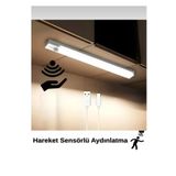 Hane216 Hareket Sensörlü Şarjlı LED 50CM BEYAZ Panel ,Elbise Dolabı Çalışma Masası Ev LED Lamba Işık