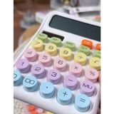 Hane216 Hesap Makinesi Daktilo Stili Büyük LCD Ekran Kolay Okuma Yuvarlak Tuşlu Hesap Makinesi 12 Haneli 20 Tuşlu - Beyaz - 27 Tuşlu 12 x 16 cm
