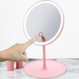 Hane216 Oval Şarjlı LED Işıklı Makyaj Aynası Dokunmatik LED Makyaj Ayna 90°ayarlanabilir 3 Modlu USB Şarjlı