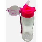 Hane216 Pipetli Su ve Detoks Su Şişesi Matara Policarbon 750 ml - Kırmızı