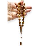 Hanedan Hediyelik Arpa Kesim Kuka Maskot Tesbih Tane Ölçüsü 11.5x15.5 mm Toplam Uzunluk 24 cm