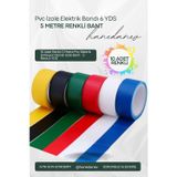Hanedanev 10 Adet Renkli 5 Metre Pvc Elektrik Izolasyon Bandı Izole Bant - 5 Renk 6 YDS