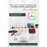 Hanedanev 112 Parça Gravür Oyma Seti Taşlama Zımpara Oyma Seti Dremel Aksesuar Uç Seti