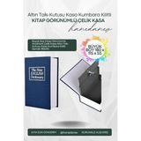 Hanedanev Büyük Boy Kitap Görünümlü Anahtarlı Çelik Kasa Altın Takı Kutusu Kasa Kumbara Kilitli Sandık 180X115 - Ahşap
