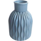 Hanedanev Kendinden Desenli Dar Ağızlı Plastik Vazo - Çok Amaçlı Kalemlik Fırçalık Vazo 12,5 X 8,5 Cm