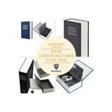 Hanedanev Kitap Görünümlü Anahtarlı Mini Çelik Kasa Ev İçin Altın Takı Kutusu Kasa Kumbara Kilitli Sandık