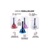 Hanedanev Parlak Renkli Metal Resepsiyon Çanı El Zili - Okul, Ofis, Masa ve Etkinlik Çağrı Çanı 1 Adet