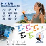 Hanedanev Taşınabilir USB Mini Fan - Type-C ve Lighting Girişli Pervane - Cep Telefonu Tablet Pc Powerbank
