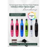 Hanedanev Tırnak Törpü Manikür Pedikür Makinesi Seti Elektrikli 12V + 6 Parça Uç Veriable Speed