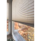 HANEDİZAYN (YAPIŞTIRMALIDIR)PLİSE PERDE AÇIK KAHVE CAM BALKON,MUTFAK, OFİS PERDESİ