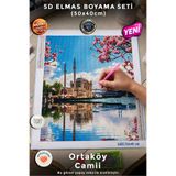 Haneliya İstanbul Ortaköy Camii - 5D Diamond Painting - Elmas Mozaik Tablo Boyama Hobi Seti Kiti - 50x40 cm