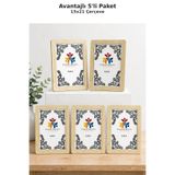 HANEM Avantajlı 5'li Paket 15x21 Fotoğraf Çerçevesi Seti - Dekoratif Masaüstü Ahşap Anı Çerçevesi