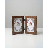 Hanem Çerçeve Mdf Kahverengi Ahşap Dikey 10X15 Menteşeli Dekoratif Fotoğraf Çerçevesi