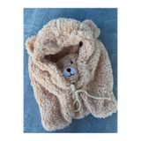 hanemlife Kahverengi Teddy Kulaklı Peluş Şapka atkı bere