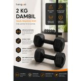 Hangast 2x2 kg Dambıl Seti (Toplam 4 Kg) Kaymaz Tutma Saplı Altıgen Fitness Dumbbell Ev Spor Ağırlık Seti
