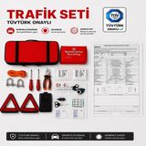 Hangast Araç Trafik Güvenlik Seti | İlk Yardım Seti+2 Adet Reflektör+Çekme Halatı+Pense+2 Adet Tornavida+Kaza Tutanağı - Kırmızı