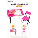 HANGAST Çocuk Sandalyesi Katlanır Pembe | Çocuk Masa Sandalyesi | Ergonomik, Sağlam ve Kaymaz Ayaklı