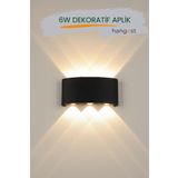 HANGAST He-001 Dekoratif Çift Yönlü Iç Dış Mekan Duvar Aydınlatma Led Aplik Duvar Lambası Modern Aplik