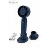 HANGAST Mini El Fanı |Telefon Tutuculu Şarjlı USB Type-C Taşınabilir Masaüstü El Vantilatörü 3 Kademeli Sessiz Soğutucu Standlı MAVİ