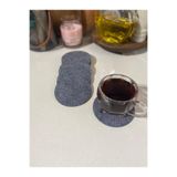 hangök home 12 Lİ KUPA KEÇE BARDAK ALTLIĞI KEÇE ÇAY BARDAK ALTLIĞI (8CM)