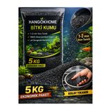 hangök home Hangökhome Akvaryum Siyah Bitki Kumu 5 KG – 1-2 mm Doğal Bazalt, Bitkili Akvaryum Kumu, pH Nötr, Demir İçerikli, Kolay Yıkanır