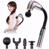 Hangora Buffer® 4 Farklı Başlıklı Uzun Saplı Derin Doku Masaj Tabancası, Boyun, Omuz ve Sırt Için Ergonomik Saplı Çoklu Masaj Modlu Taşınabilir Masaj Aleti