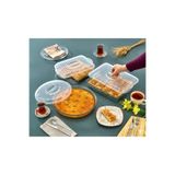 Hanım Ev Plastik Yuvarlak+ Kare+ Dikdörtgen Borcam Kapağı 3'lü Set