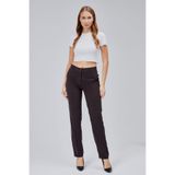 HANIMCA GİYİM BATTAL OVERSİZE KLASİK YANDAN CEPLİ LİKRALI KADIN PANTALON