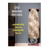 hanım's, Lastikli Isıya Dayanıklı Lüks Ütü Masası Örtüsü Bezi Kılıfı Stokta Olan Model Gelir, Kahverengi, ü112