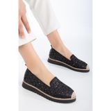 Hanımsoller HANIMSOLLER SİYAH LOUFER DELİKLİ COMFORT AYAKKABI TABAN YÜKSEKLİĞİ 3 CM