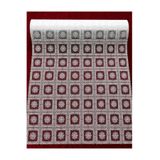 HANK TİCARET 1 Metre Pvc Dantel Raf Sehpa Masa Dolap Örtüsü Kare Kare Beyaz Rüzgar Gülü Desen 100 cmX 50 cm
